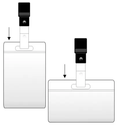 Jmenovka s klipem na šířku 96x76mm