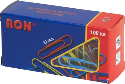 Spony dopisní barevné RON 32mm