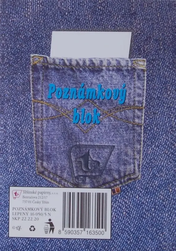 Blok poznámkový A6 čistý 50 listů