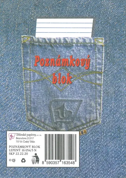 Blok poznámkový A6 linkovaný 50 listů