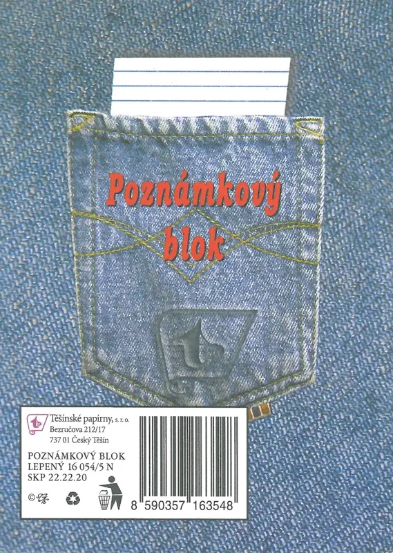 Blok poznámkový A7 linkovaný 50 listů