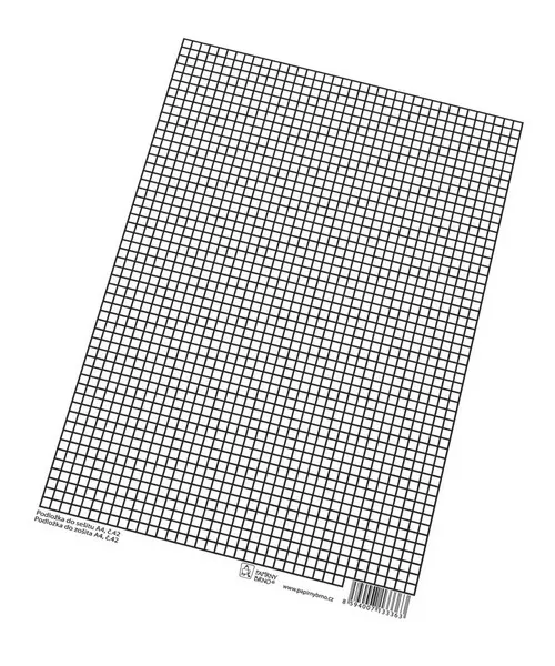 Podložka do sešitu papír A4 linka - čtvereček