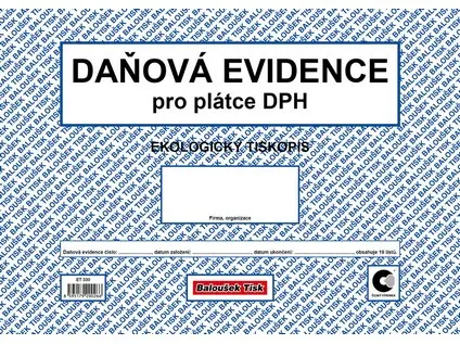 Evidence daňová A4 plátce DPH oboustranný