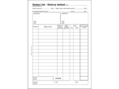 Dodací listy A5 SP