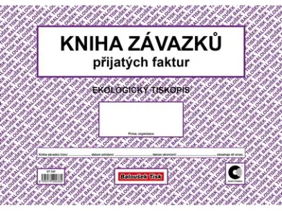 Kniha závazků A4 - přijatých faktur