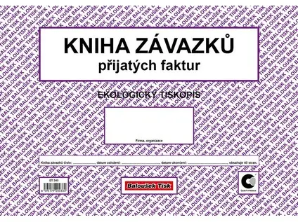Kniha závazků A4 - přijatých faktur