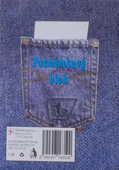 Blok poznámkový A7 čistý 50 listů