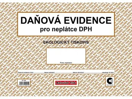 Evidence daňová A4 neplátce DPH oboustranný