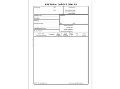 Faktura A5 SP daňový doklad