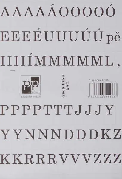Sada tisk abeceda
