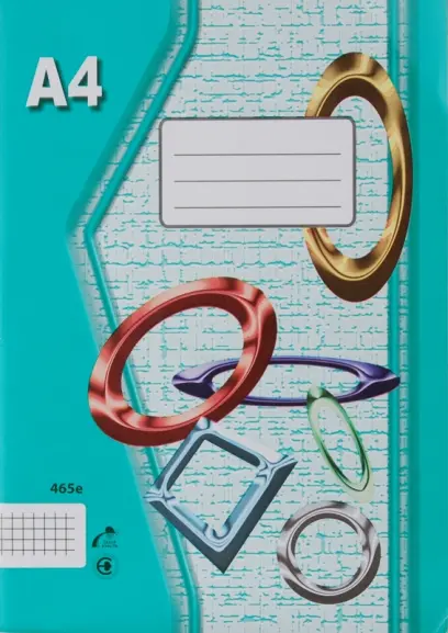 Sešit 465 recyklovaný, formát A4, 60 listů, čtverečky 5 x 5 mm