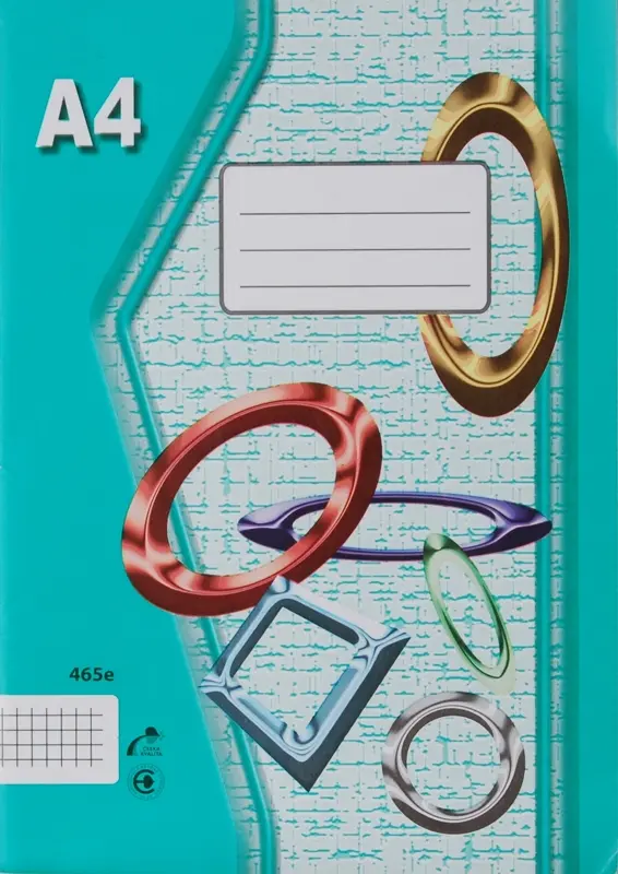 Sešit 465 recyklovaný, formát A4, 60 listů, čtverečky 5 x 5 mm