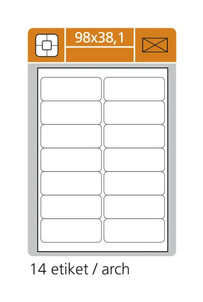 Etikety samolepicí Print 98x38,1mm 100ks