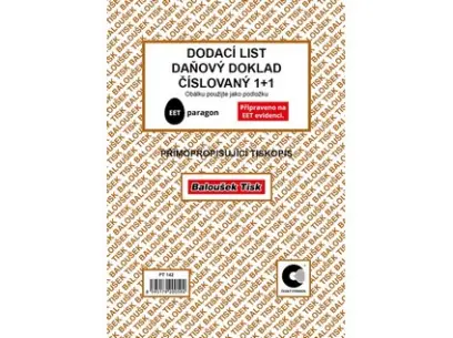 Dodací listy A5 SP číslovaný