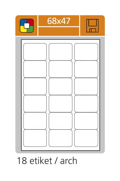 Etikety samolepicí 68x47mm