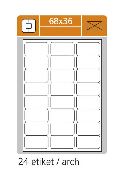 Etikety samolepicí 68x36mm
