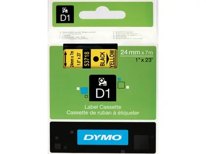 Páska D1 24 mm černá-žlutá