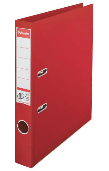 Pořadač pákový celoplastový červený 50mm