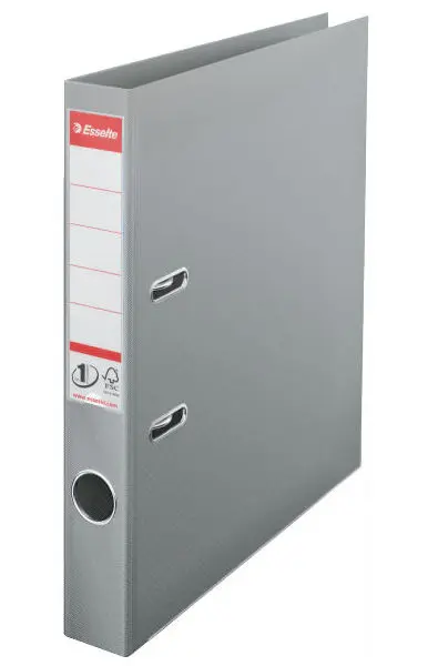 Pořadač pákový celoplastový šedý 50mm