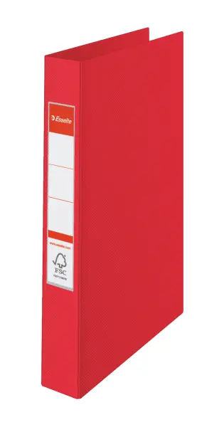 Pořadač kroužkový plastový Esselte VIVIDA červený 2 kroužky