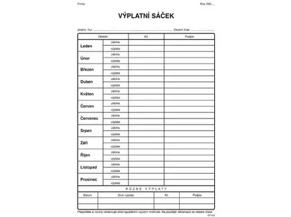 Sáček výplatní C5