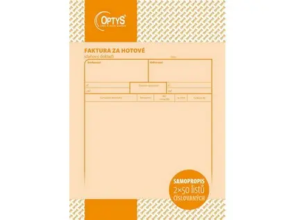 Faktury A5 NCR za hotové číslované