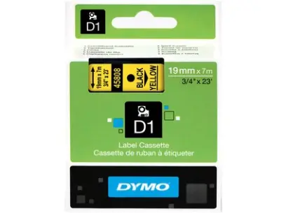 Páska D1 19 mm černo/žlutá pro LM100, 5500