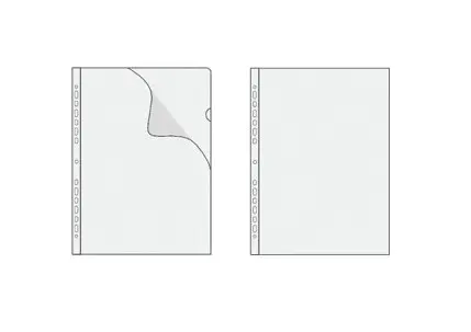 Euroobaly A4 L/U PP  hladké čiré 150mic 100ks