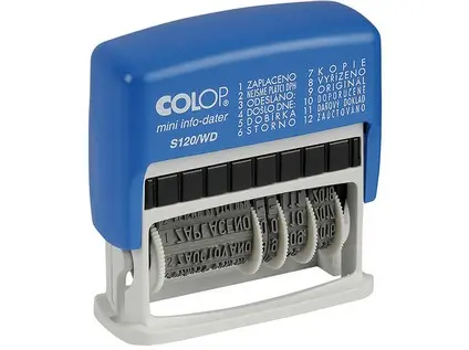 Datumka Mini-Info S 120/WD 12 slov na pásku, datum 4 mm