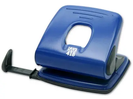 Děrovačka na 25 listů SAX 418 modrá kancelářská