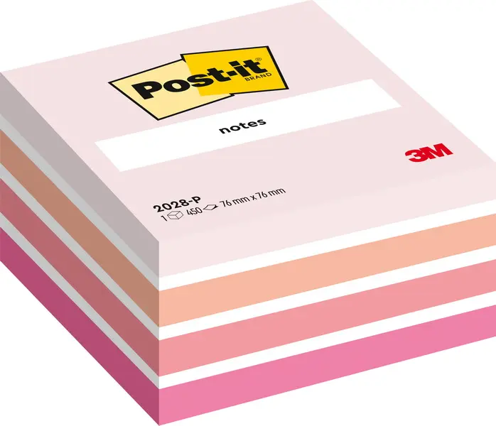 Samolepicí bloček 2028 P/2028 B odstíny růžové