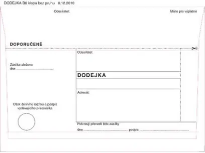 Dodejka B6 bílá SC 1000 ks