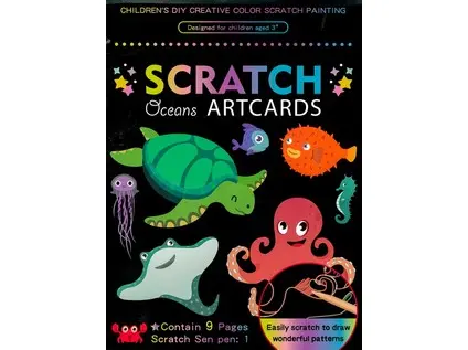 Obrázek škrabací Mark 9 ks 04 moře