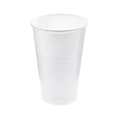 Kelímky plastové bílé 0,5l 50ks