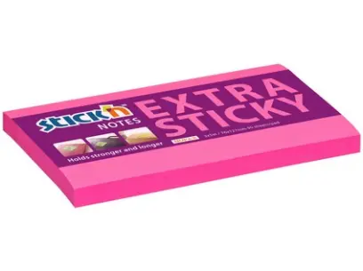 Blok samolepicí 76x127 silně lepicí neon růžový