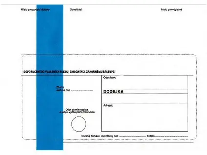 Dodejka B6 modrá SC 1000 ks