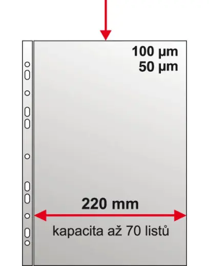 Euroobaly U rozšířené A4 Maxi 100mic 50ks