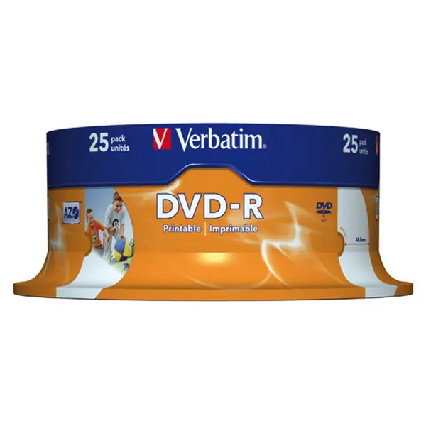 DVD-R Verbatim 4,7GB 16x printable cake box 25 ks