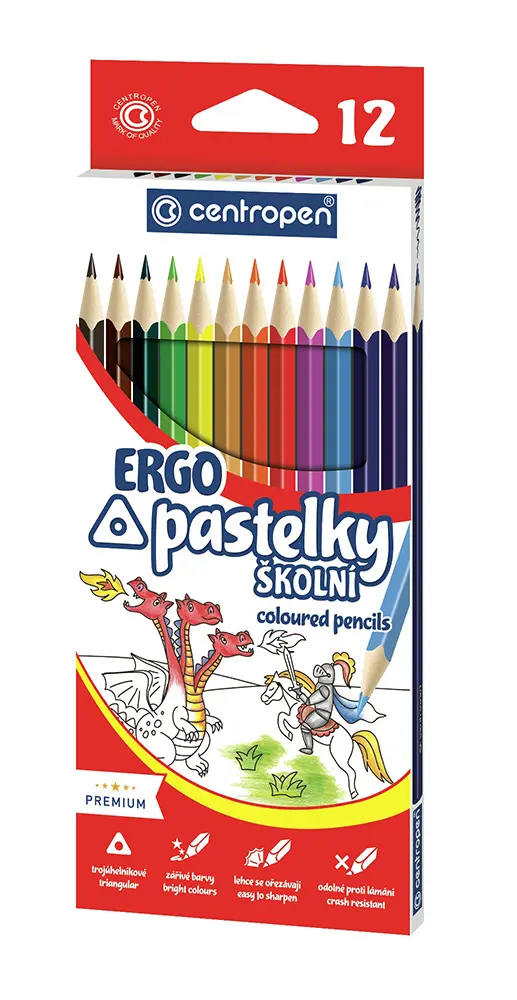 Pastelky 12 trojhranné Centropen
