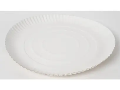 Talíř 23 cm papírový mělký bílý 100 ks