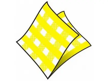 Ubrousky 33x33 cm Karo žluté 100 ks