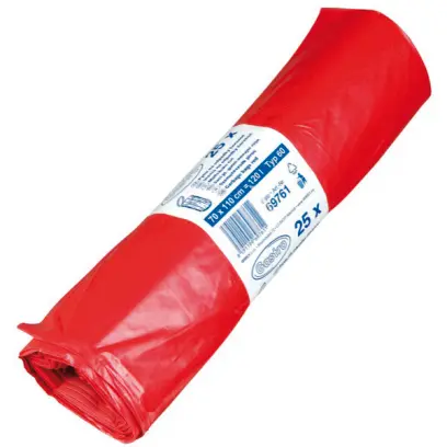 Odpadkové pytle na tříděný odpad 120l červené