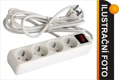 Přívod prodlužovací trojzásuvka bez vypínače 1,5m