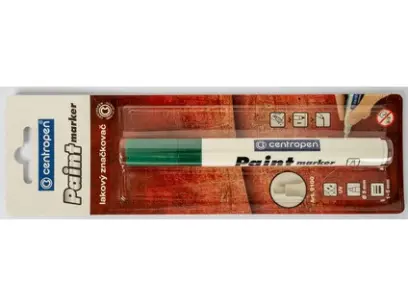 Značkovač lakový 9100 zelený 1-5 mm klínový hrot