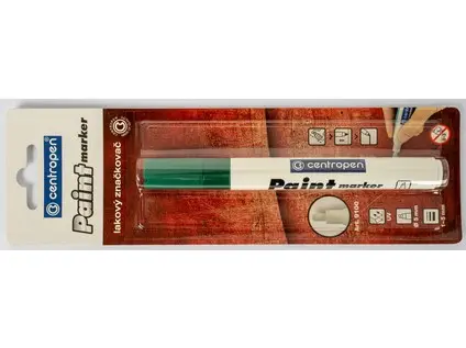 Značkovač lakový 9100 zelený 1-5 mm klínový hrot