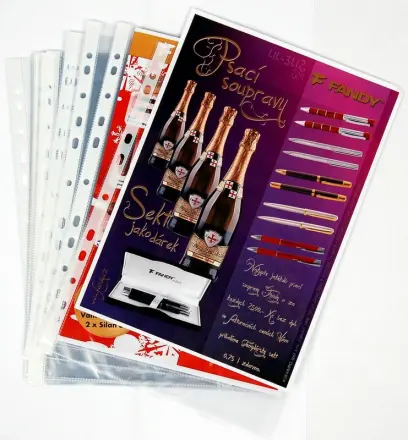 Euroobaly A4 U PP hladké čiré 80 mic 100ks