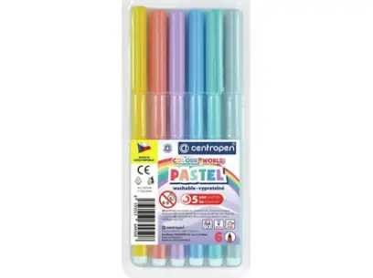 Popisovač 7550/6 sada Pastel Ergo vypratelný inkoust