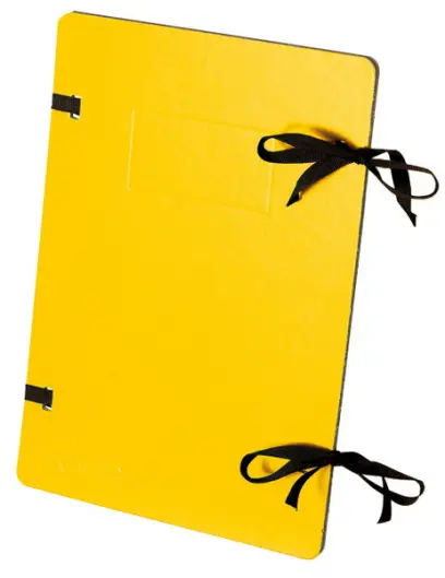 Spisové desky s ražbou a kulatými rohy žluté