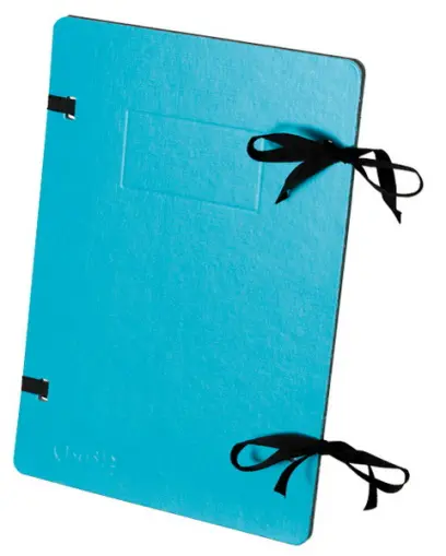 Spisové desky s ražbou a kulatými rohy tyrkysové