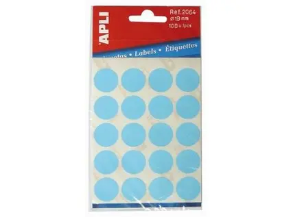 Etikety samolepicí  prům.19 modrá, 100 ks